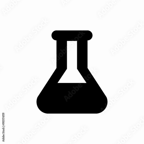chemistry flask icon sign vector