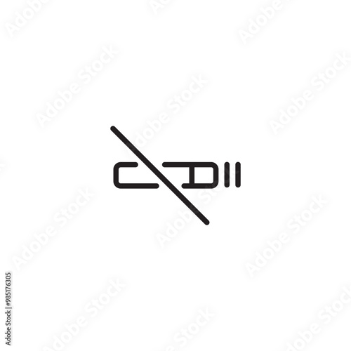 No Smoking icon in vector. Avoid Smoking Cigarette while fasting concept. Editable stroke.