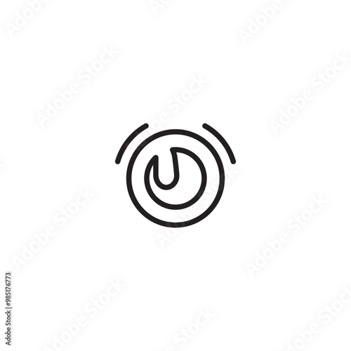 Eye icon with eyelashes. Simple line drawing of an eye with eyelashes, suggesting alertness or attention. Editable icon.