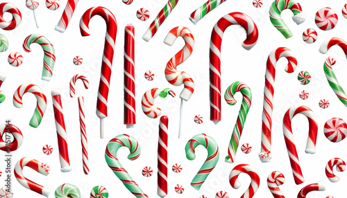 Obraz na płótnie taste unique different candy delicious colection cane style striped christmass yummy design repetition old-fashioned horizontal christmas ornament hat aethereal christmas lights weather clipping w salonie