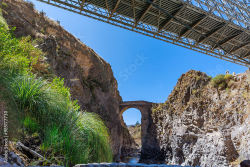 Thermal Baths of Chacapi, a place for recreation and adventure sports. Arequipa Peru