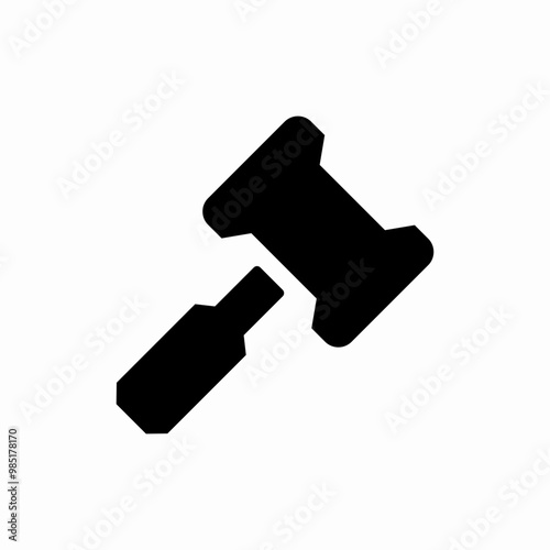 judge hammer icon sign vector
