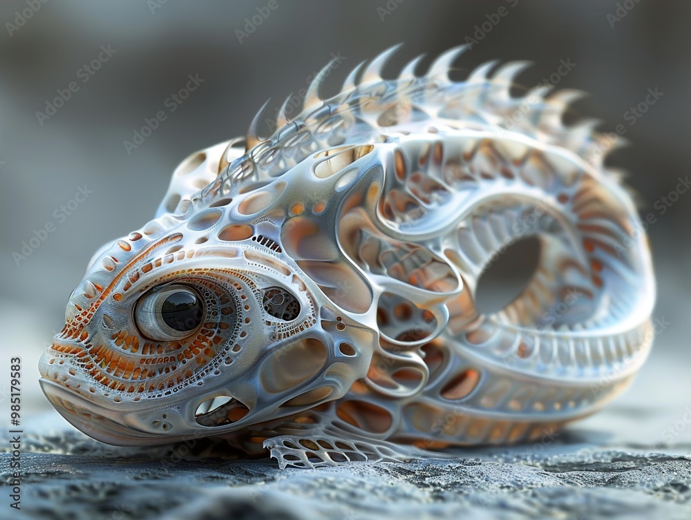 Abstract Creature Design: A Futuristic 3D Render Abstract Creature Design: A Futuristic 3D Render