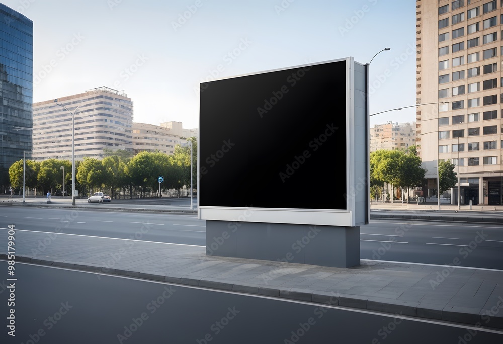 black billboard on the street black billboard on the street