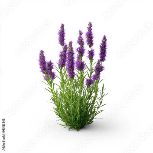 Vibrant Purple Flowers Surrounded by Lush Green Leaves