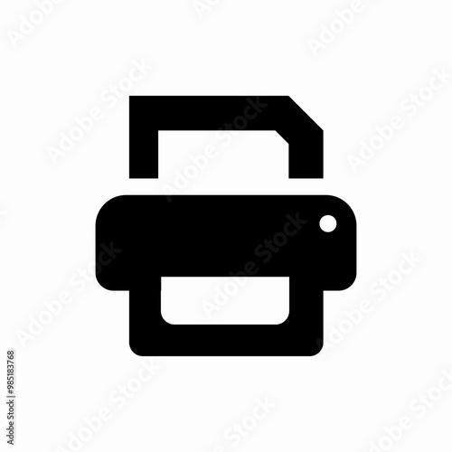 print printer icon sign vector