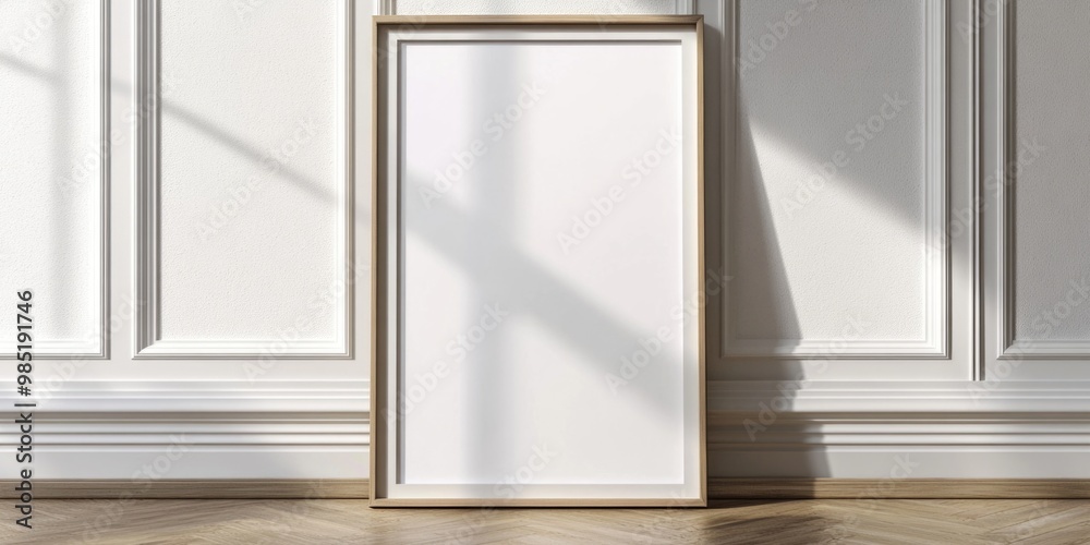 Modern Art Piece in Classic White Frame Modern Art Piece in Classic White Frame