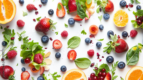 Nourishing Healthy Brain Food on White Background: Boost Your Cognitive Function Naturally