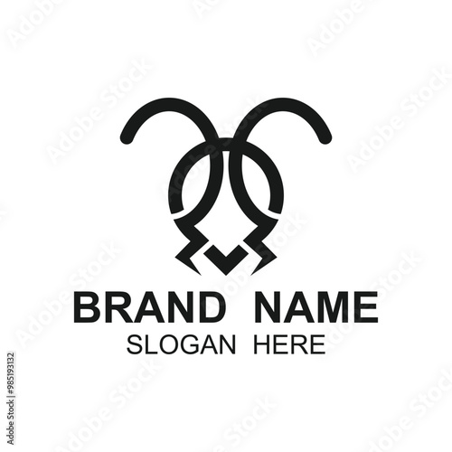 Ant logo vector illustration design