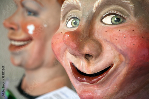 Photography Cabezudos From Gracia Neighborhood Festivities in Barcelona