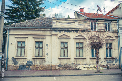 Bela Palanka varos, a small town in south Serbia during the spring photo