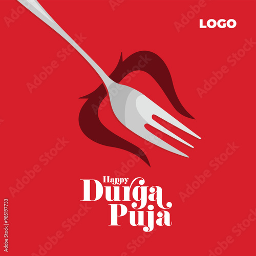 Durga puja creative concept- mahalaya, sasthi, saptami, ashtami, navami and vijayadashami. Social Media Banner, greeting card design template