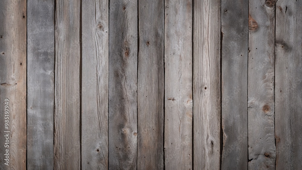 Fototapeta premium Rustic old gray wood boards wall background