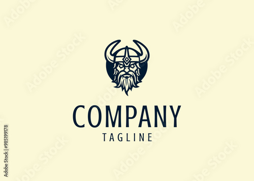 Vector illustration of Viking Logo Design