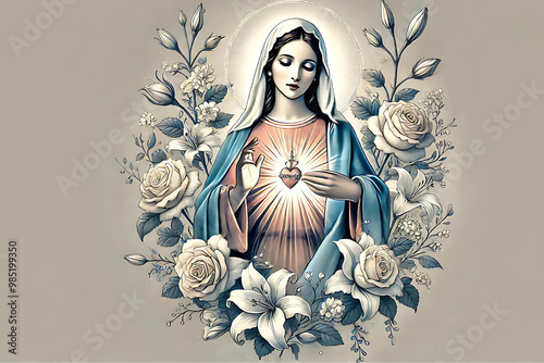 IMACULADO CORAÇÃO DE MARIA ILUSTRAÇÃO 
