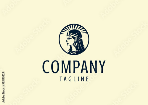 Vector illustration of Cleopatra Logo Design