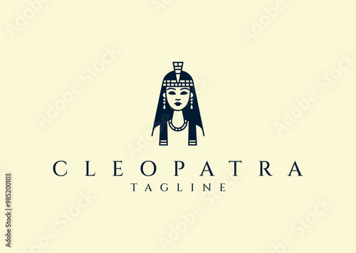 Vector illustration of Cleopatra Logo Design