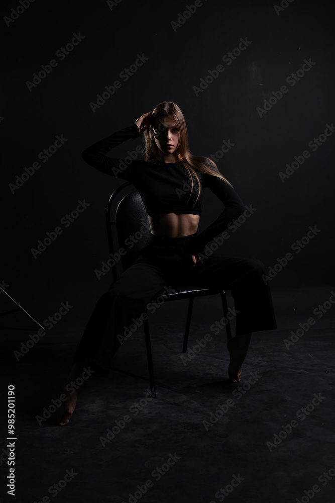 young female sexy fashion caucasian background black chair beautiful luxury beauty woman girl young female sexy fashion caucasian background black chair beautiful luxury beauty woman girl