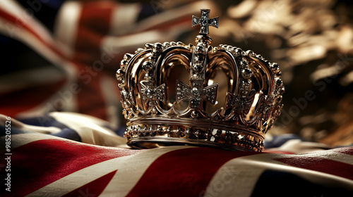Golden Crown on a Flag - Il...