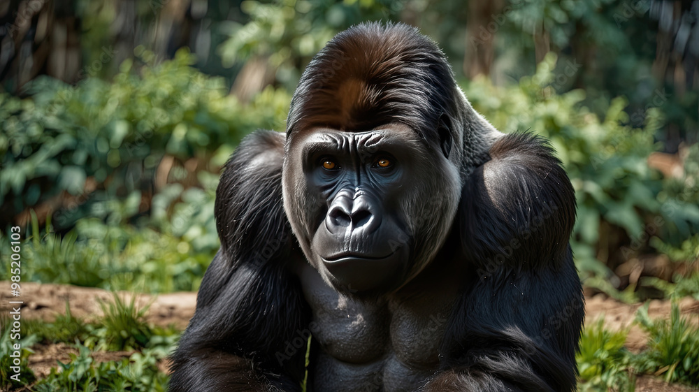 Obraz premium a gorilla standing