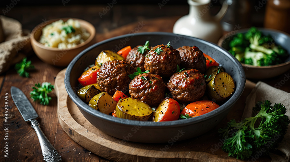 beef kofta meatballs with roasted vegetables beef kofta meatballs with roasted vegetables