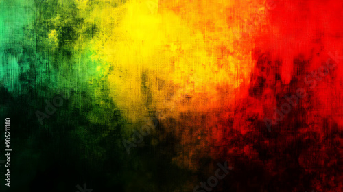 Abstract Background - Red, Yellow, and Green Canvas Texture