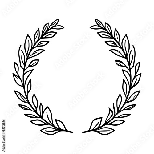 An Elegant Design of a Laurel Wreath Perfect for Awards and Grand Celebrations of Achievement