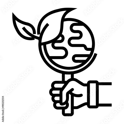 earth Line Icon