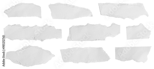 white paper on a white isolated background