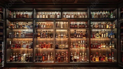 Luxury Liquor Collection: A Stylish Home Bar photo