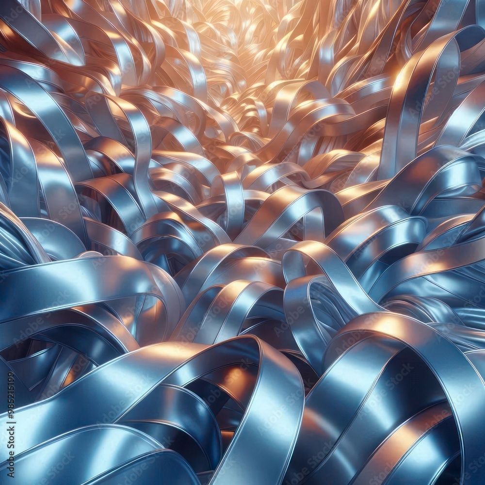 Obraz premium Overlapping satin ribbons.