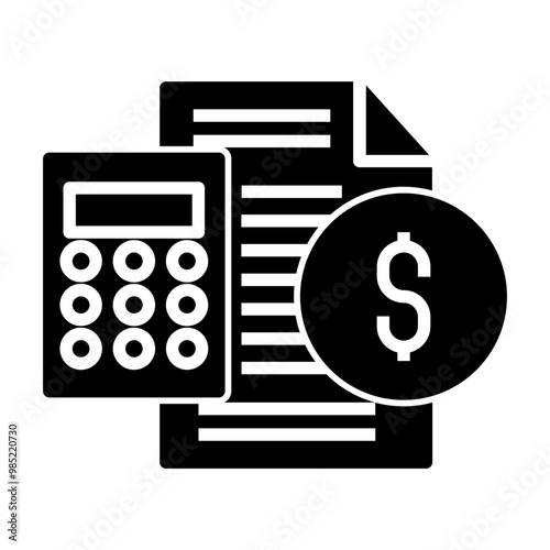 interest calculation Solid icon