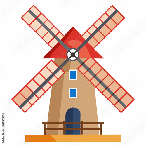 windmill in the wind