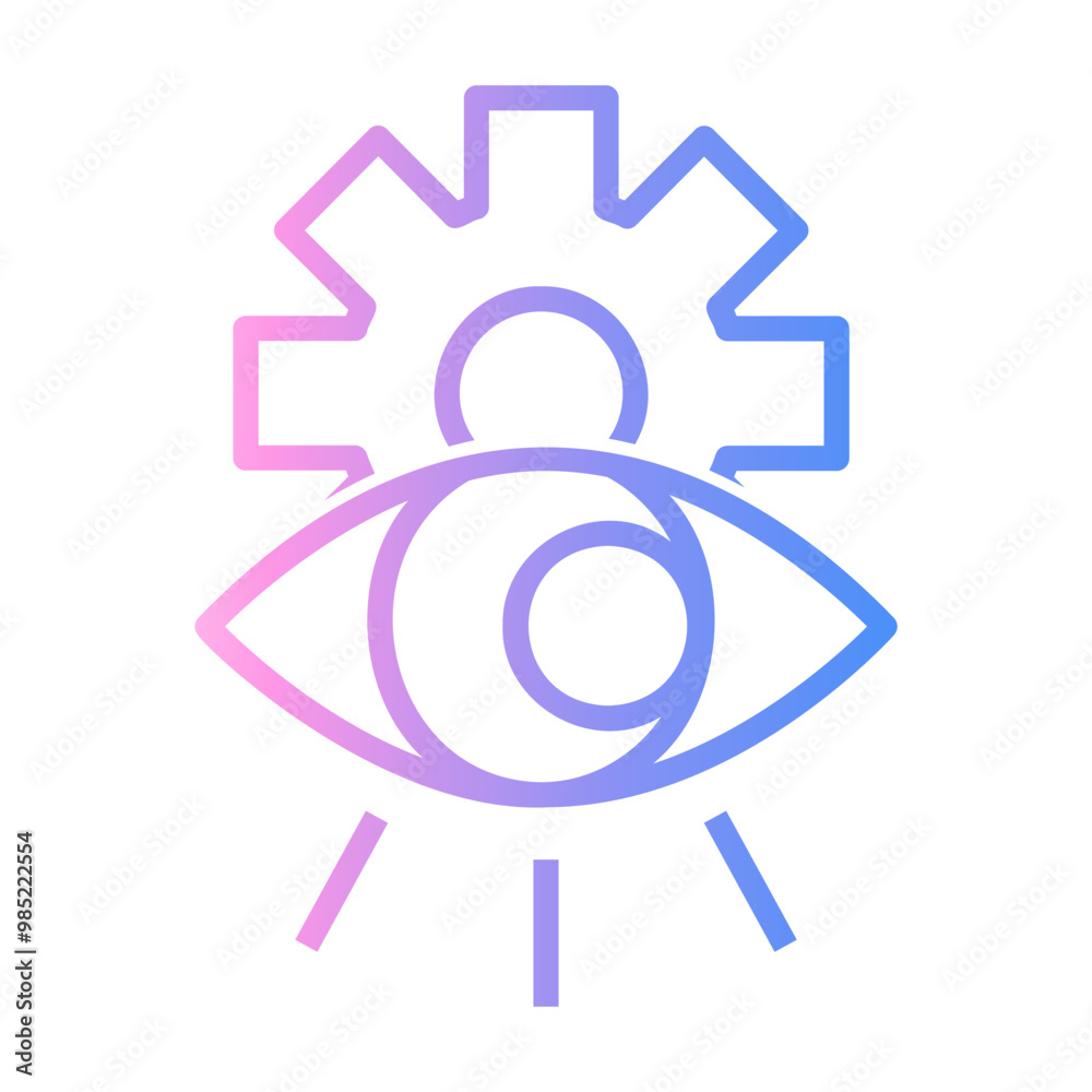 vision Line Gradient Icon