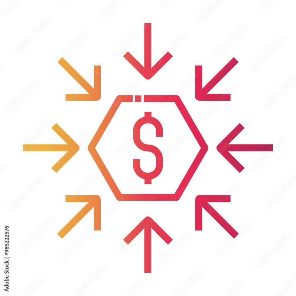 bottom line value Line Gradient Icon bottom line value Line Gradient Icon