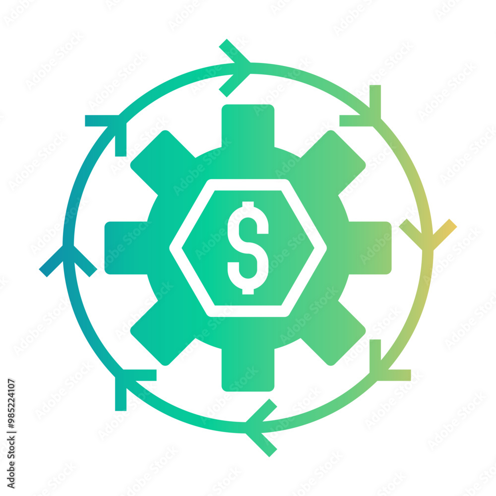 business cycle Gradient icon business cycle Gradient icon