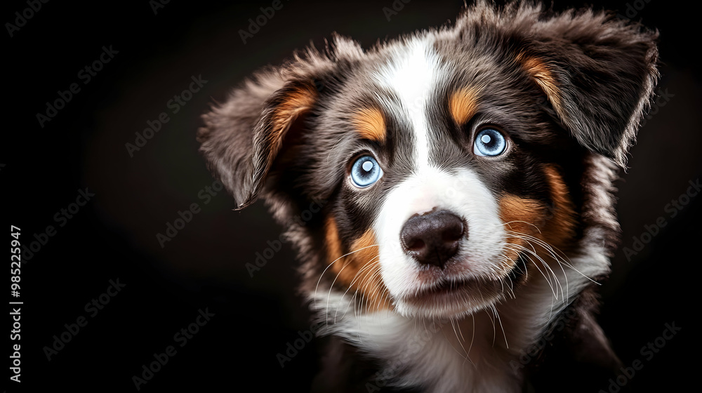 Cute Puppy with Blue Eyes Photo Cute Puppy with Blue Eyes Photo