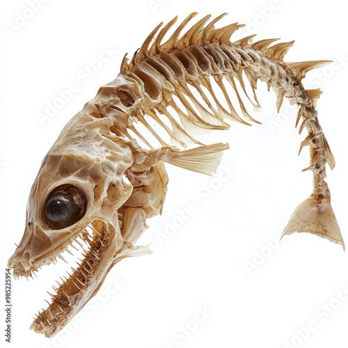 A rare aquatic animal with intricate anatomy, isolated on white, showcasing its unique textures photo