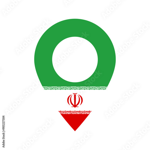 Iran flag location icon