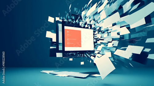 Abstract 3D Illustration of...