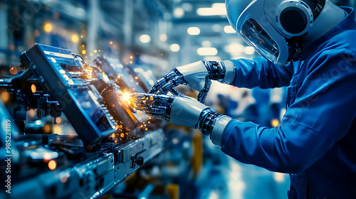 Robot Worker in Factory - 3...