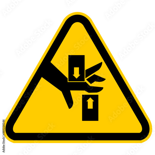 Danger, Crushing Hazard, sign vector