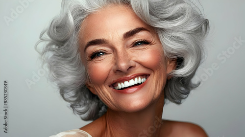 Smiling Senior Woman with G...