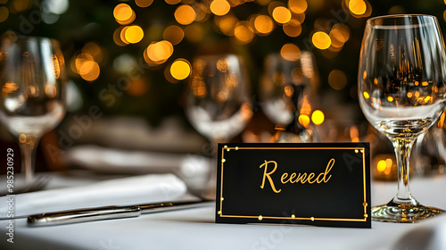 Reserved Table Setting with...