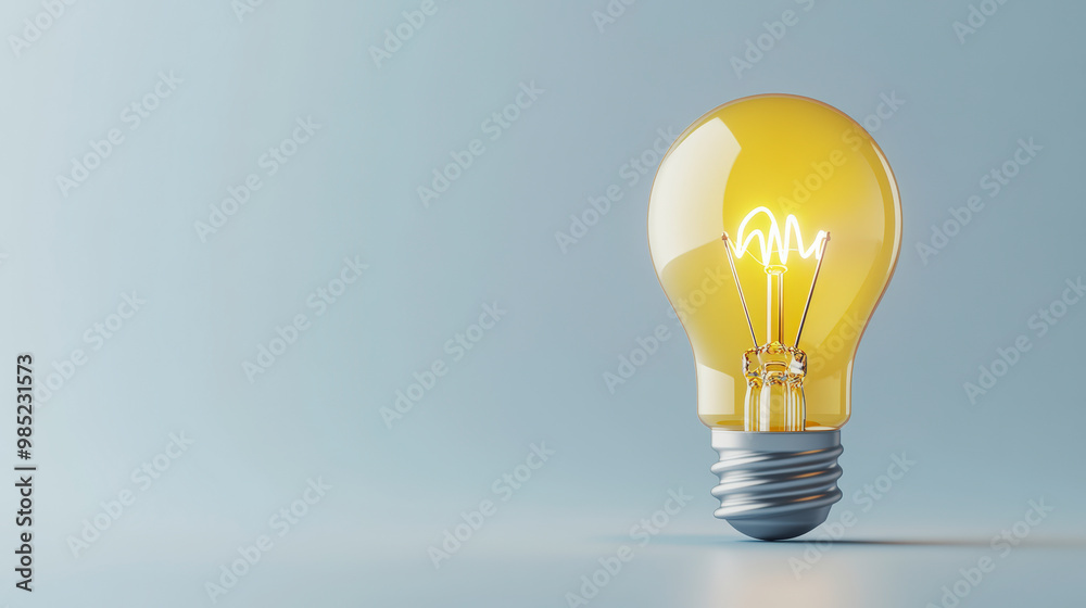 A glowing light bulb on a plain background symbolizes inspiration, creativity, and ideas coming to life, providing a bright focal point in the minimalist setting. A glowing light bulb on a plain background symbolizes inspiration, creativity, and ideas coming to life, providing a bright focal point in the minimalist setting.