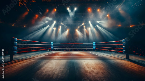 Boxing Ring Spotlight  Photo
