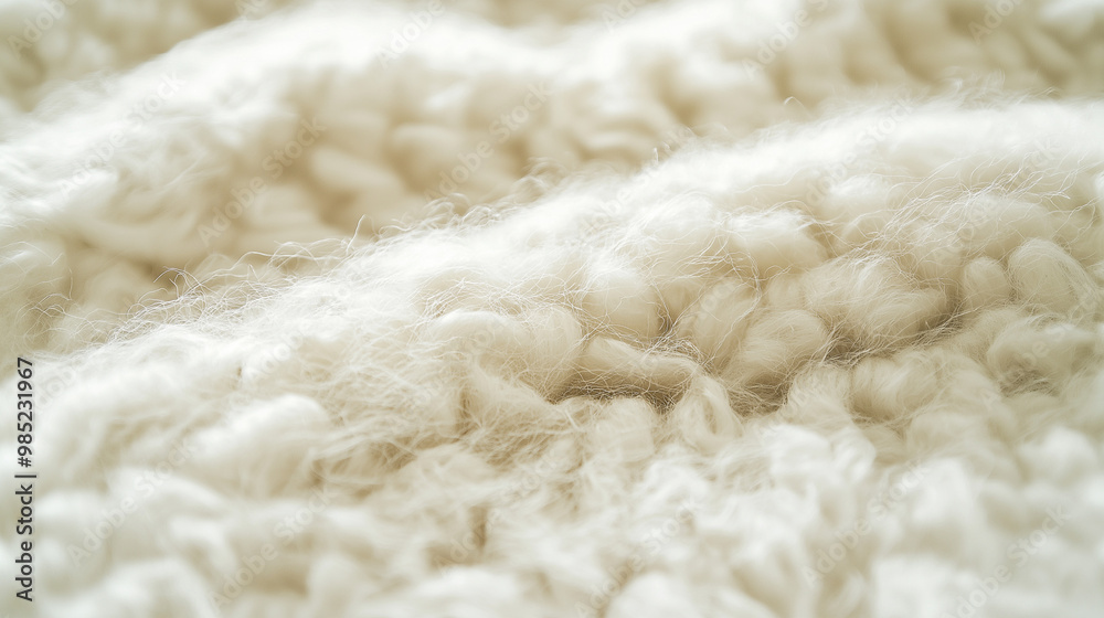 close-up of wool with a fluffy texture, the focus is on the intricate fibers, highlighting its warmth and comfort close-up of wool with a fluffy texture, the focus is on the intricate fibers, highlighting its warmth and comfort