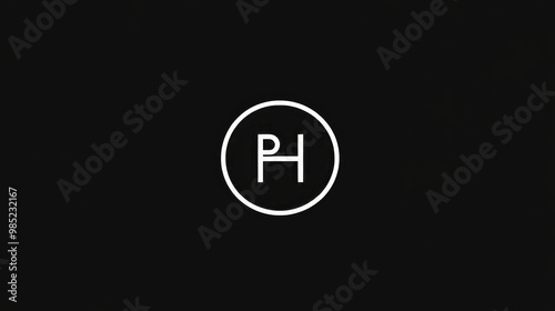 Ph monogram in a circle.