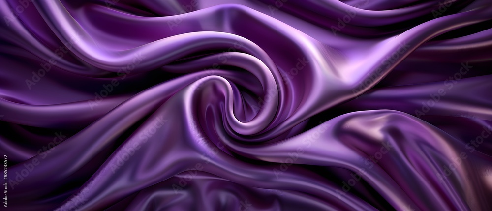 Rippled purple satin fabric, shiny luxury purple swirl silky backgrounds. Rippled purple satin fabric, shiny luxury purple swirl silky backgrounds.