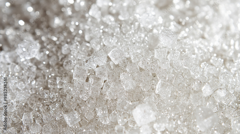 close-up of sugar with a crystalline texture filling the entire frame, the image should highlight the sparkling granules close-up of sugar with a crystalline texture filling the entire frame, the image should highlight the sparkling granules